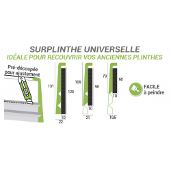 Surplinthes universelles Blanches