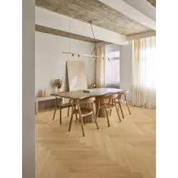 Parquet chêne bâton rompu invisible – Vernis UV – ABC