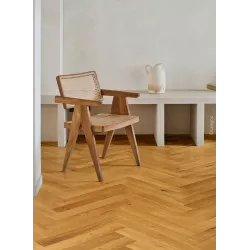 Parquet bâton rompu chêne Classic A marron fumé Lalegno V16495