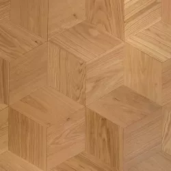 Parquet contrecollé chêne Losange 3D verni | Sol premium