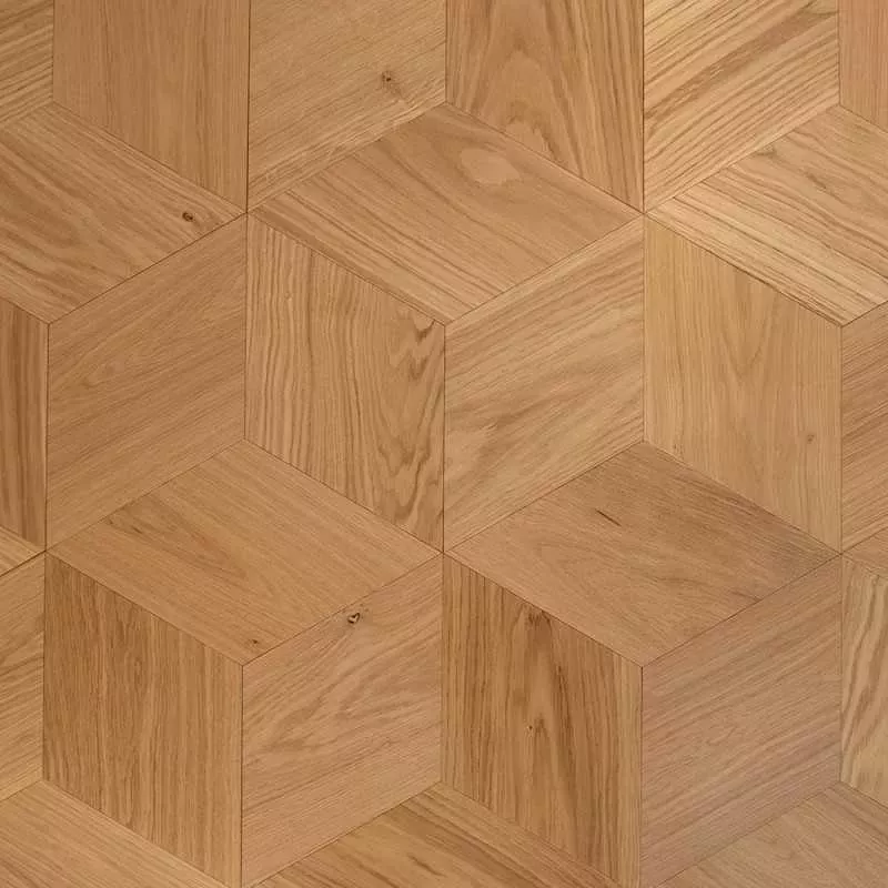 Parquet contrecollé chêne Losange 3D verni | Sol premium