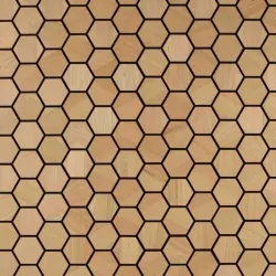 Panneau mural acoustique hexagonal bois Tocca Legno Hexa Natural