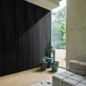 Panneau mural acoustique Tocca Legno Relief Nero 21 mm