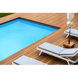 Inspiration de terrasse Fiberdeck Exotics en situation — panachage des teintes Ipé