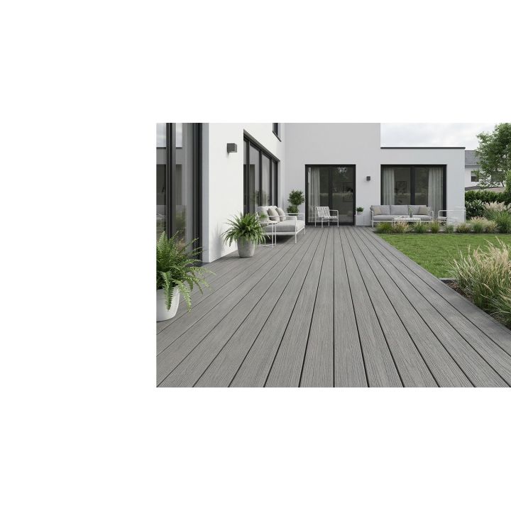 Inspiration de terrasse Fiberdeck Harmony en situation — visuel de la gamme, coloris illustratif